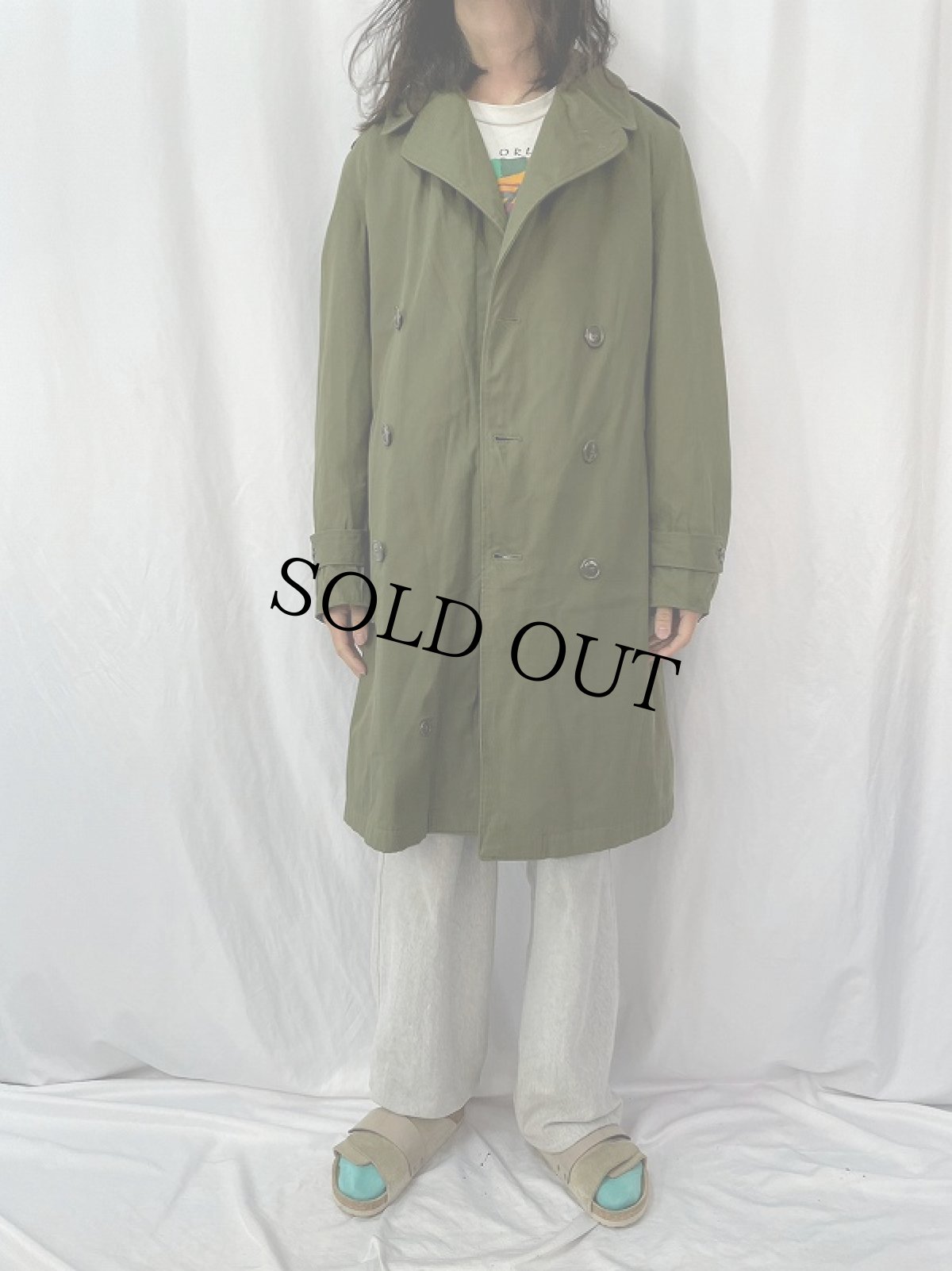 画像2: 60's U.S.ARMY ウールライナー付き オーバーコート SMALL LONG (2)