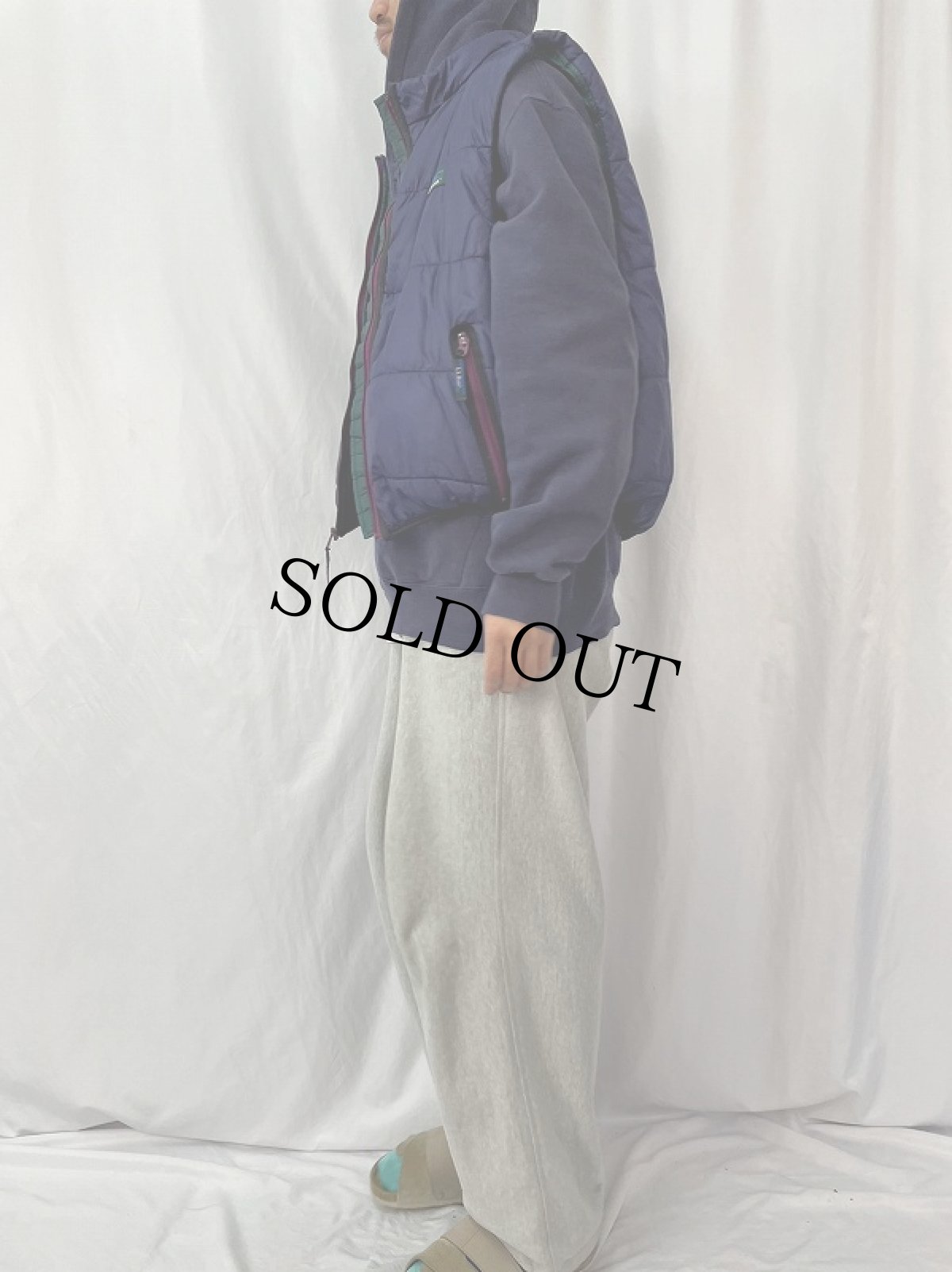 画像3: 80〜90's L.L.Bean USA製 パッカブル 中綿入り ナイロンベスト XL (3)