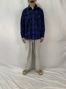 画像2: 90's FIVE BROTHER チェック柄 ヘビーネルシャツ XL (2)