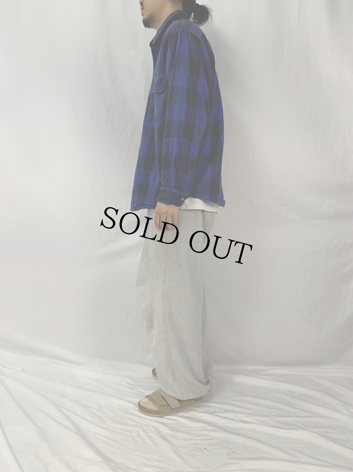 画像3: 90's FIVE BROTHER チェック柄 ヘビーネルシャツ XL (3)