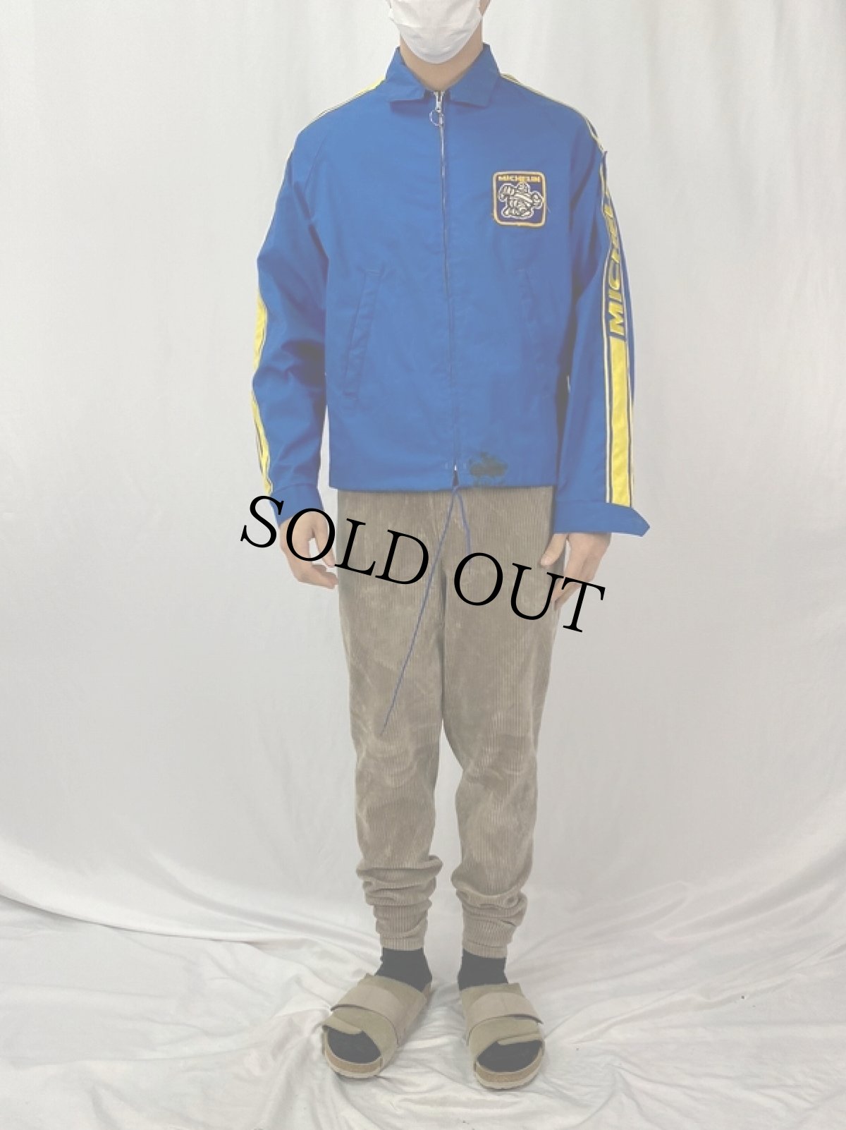 画像2: 70's MICHELIN ロゴ刺繍スウィングトップ M (2)