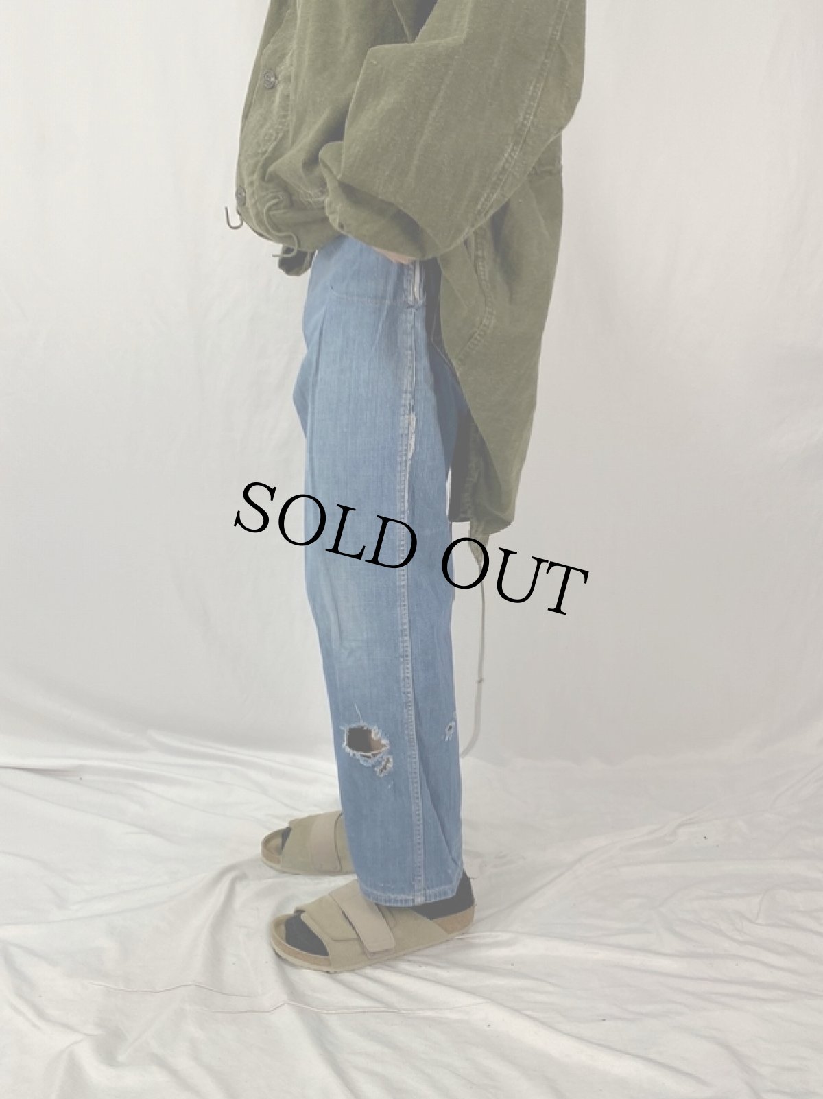 画像3: 50's ランチデニムパンツ W28 (3)