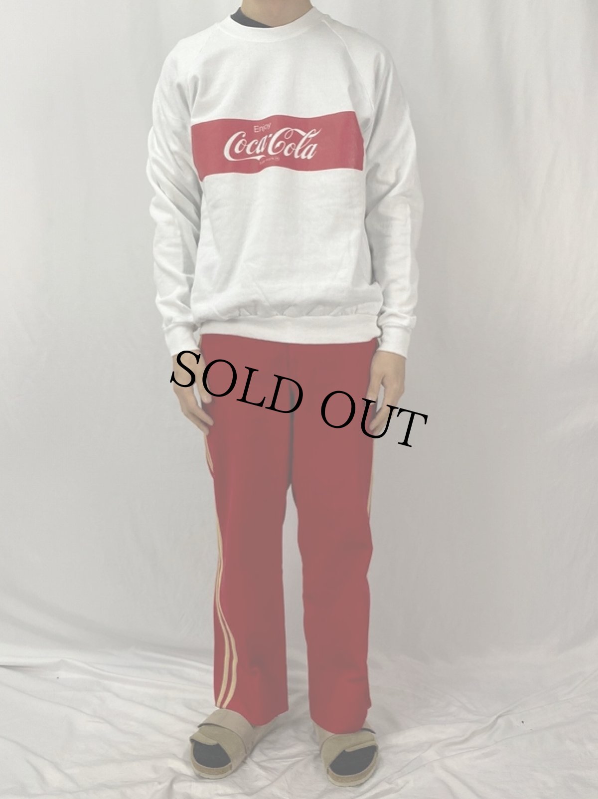 画像3: 80〜90's Coca-Cola USA製 ロゴプリント ラグランスウェット XL (3)