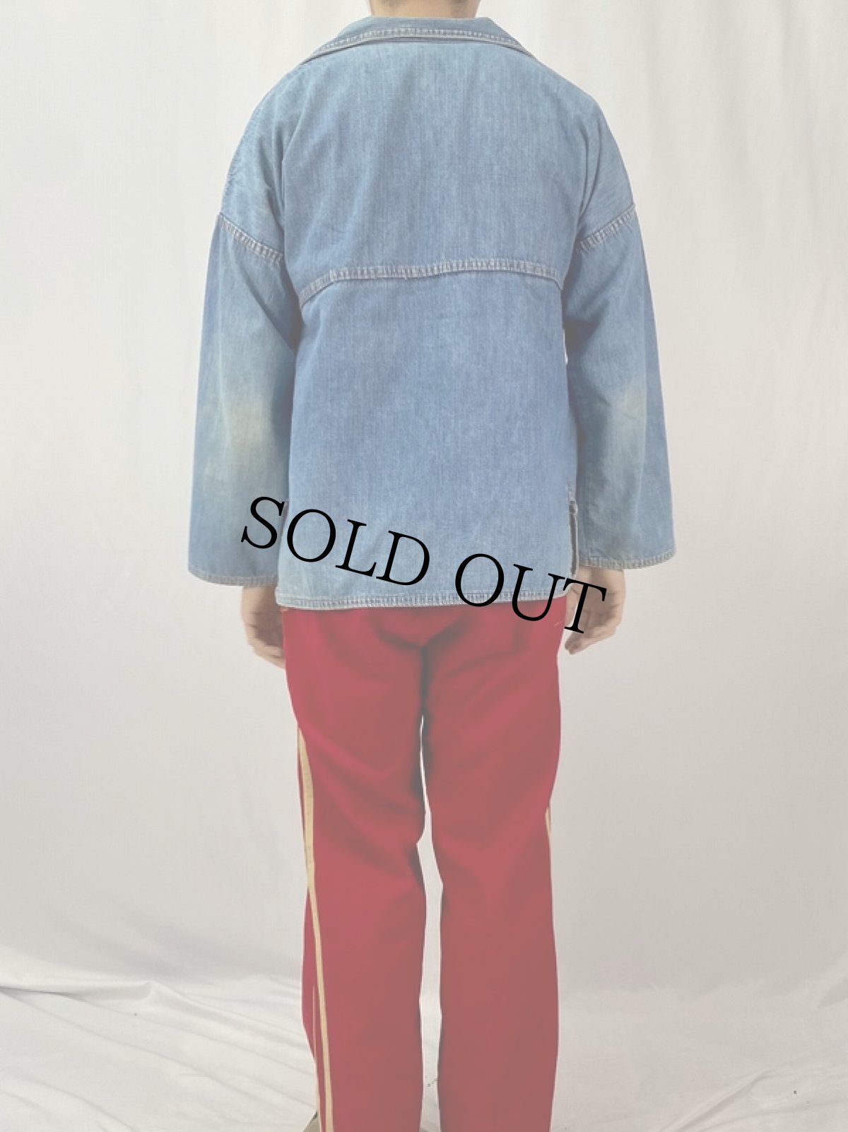 画像4: 70's〜 JCPenney デニムフィッシャーマンスモック L (4)