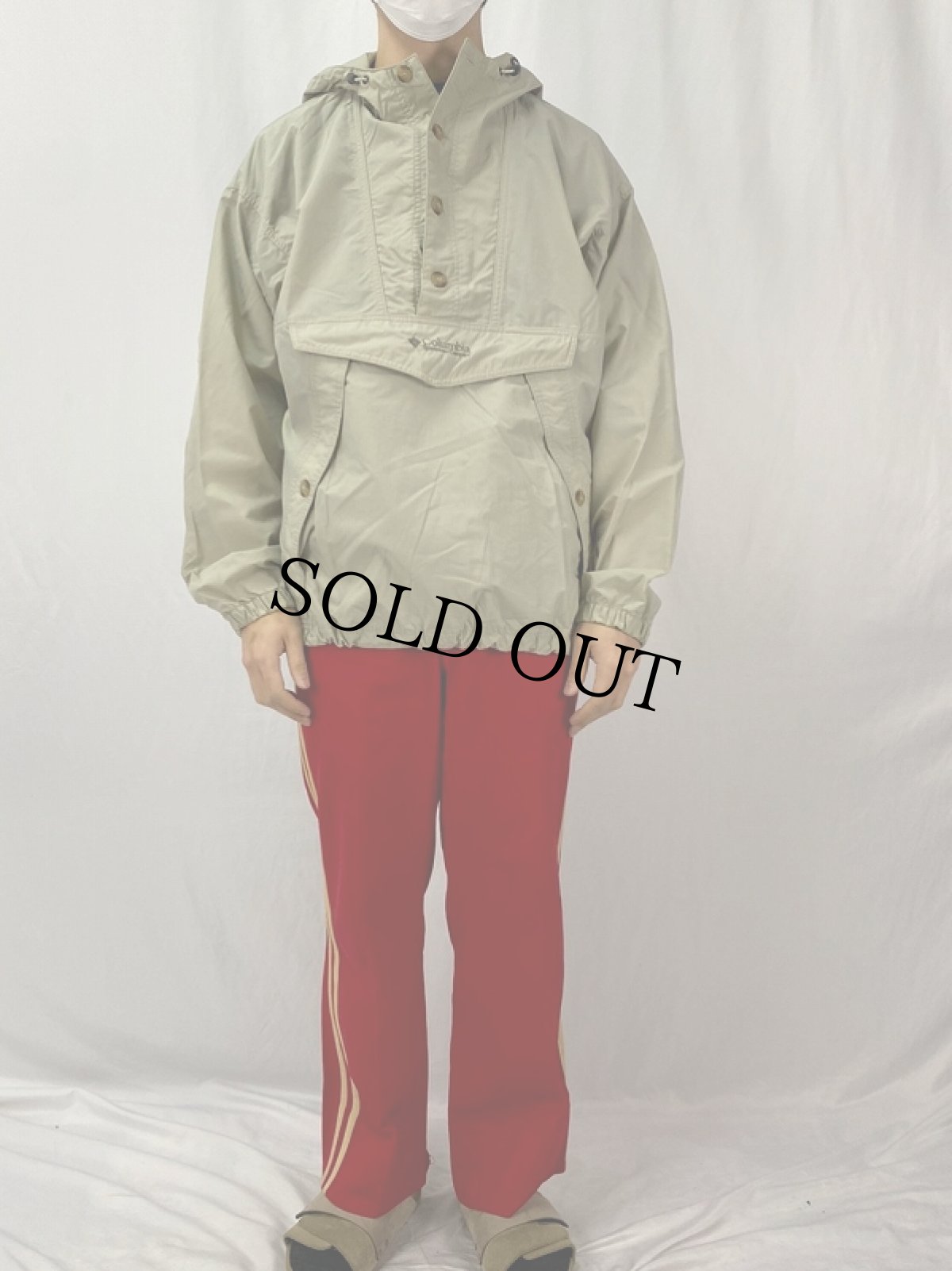 画像2: 90's Columbia ナイロンアノラックパーカー L (2)