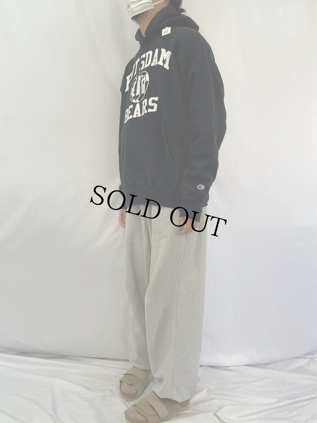 画像3: 00's Champiom REVERSE WEAVE "POTSDAM BEARS" プリントスウェットフーディー L (3)