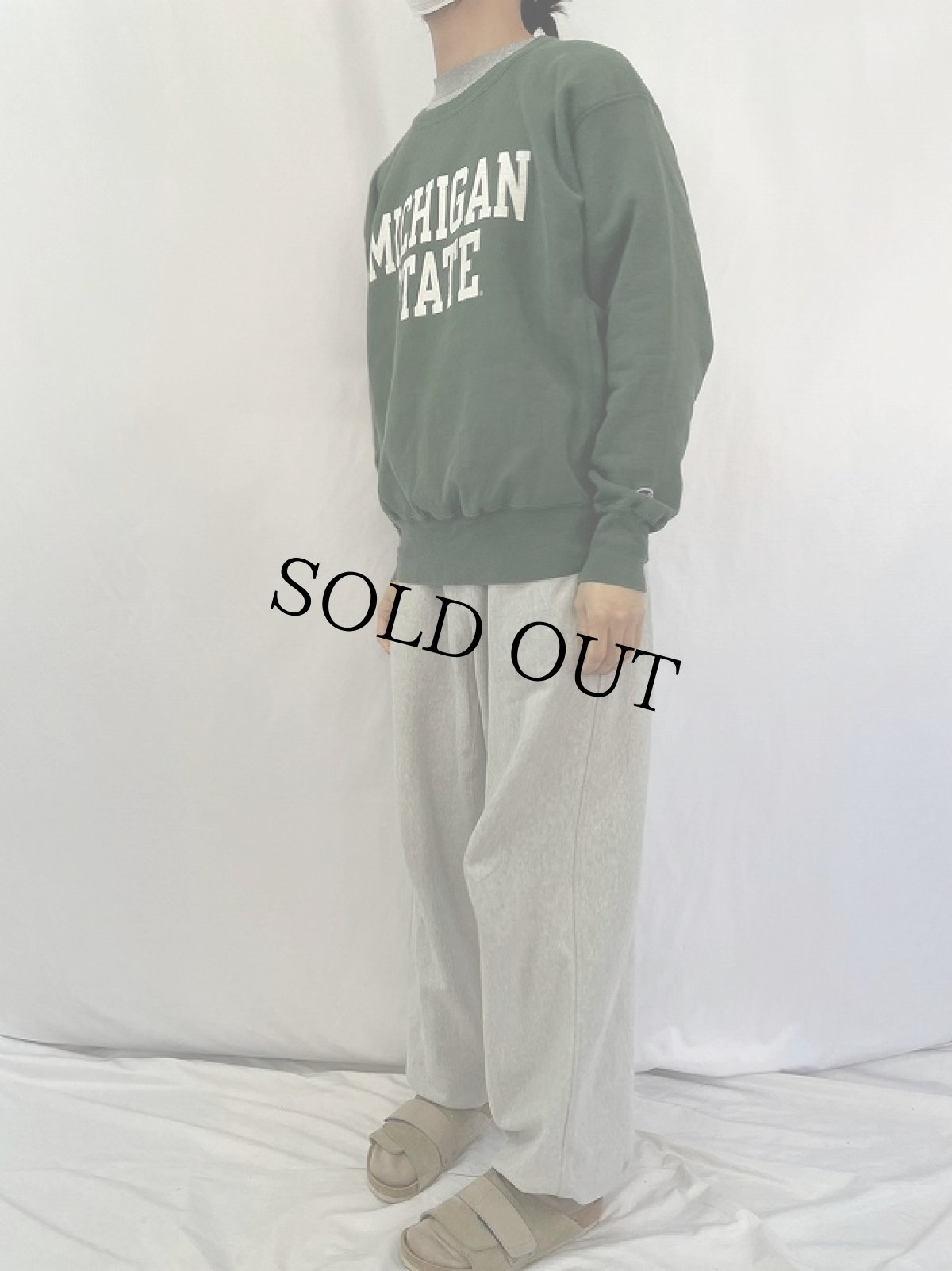 画像3: 00's Champiom REVERSE WEAVE "MICHIGAN STATE" プリントスウェット L (3)