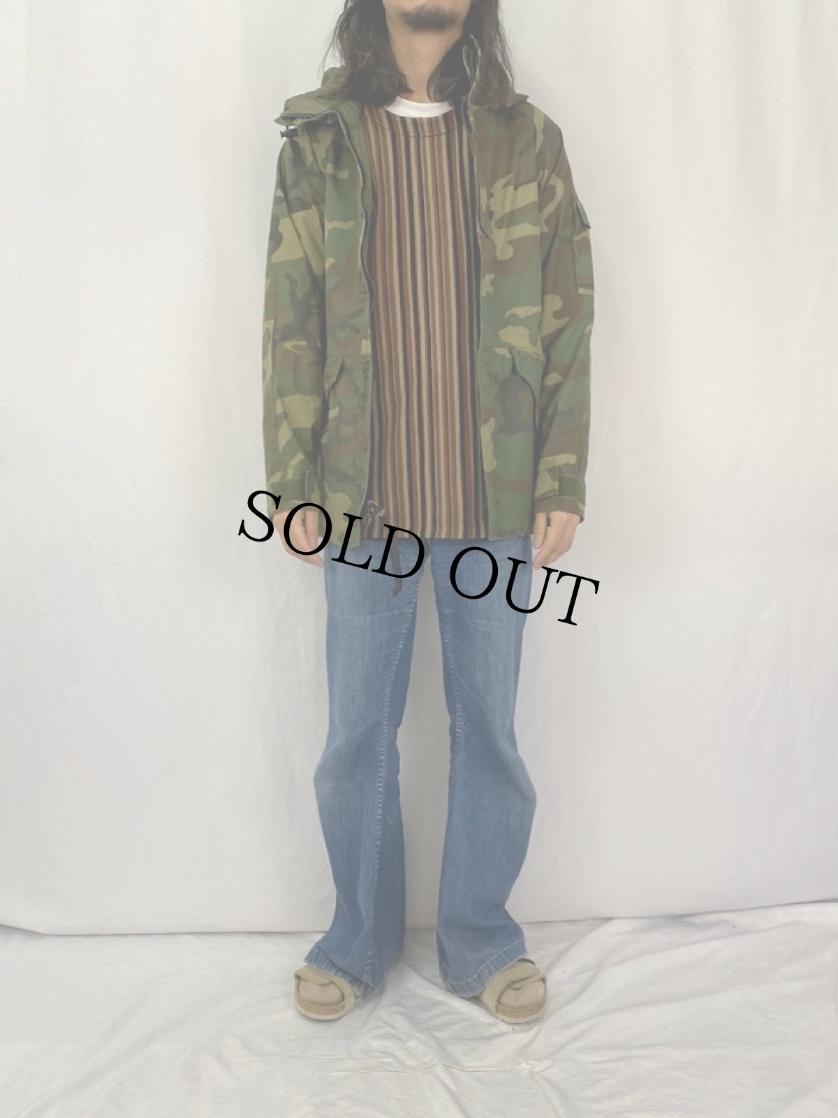 画像2: 90's U.S.MILITARY ECWCS ウッドランドカモ パーカ GEN1 後期 SMALL REGULAR (2)