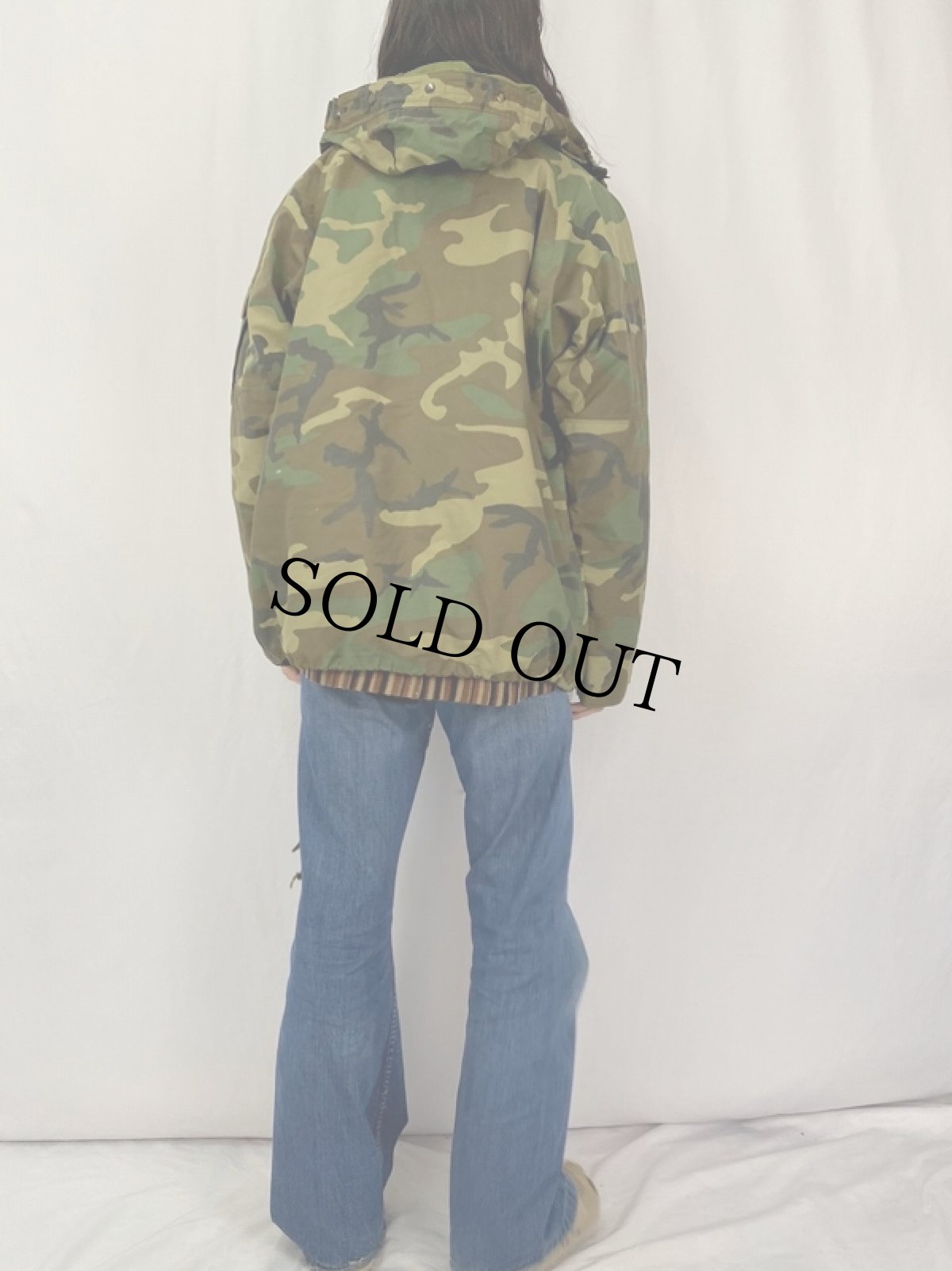 画像4: 90's U.S.MILITARY ECWCS ウッドランドカモ パーカ GEN1 後期 LARGE REGULAR (4)