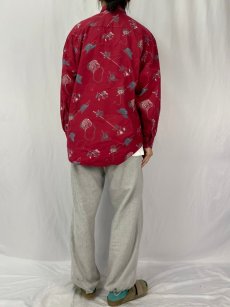 画像4: 90's GAP フィッシング柄 ボタンダウンコットンシャツ M (4)