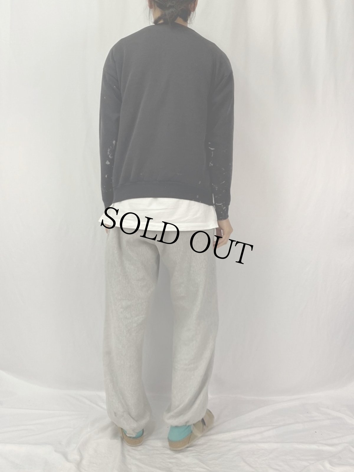 画像4: 90's TULTEX USA製 ペンキペイント スウェット L (4)