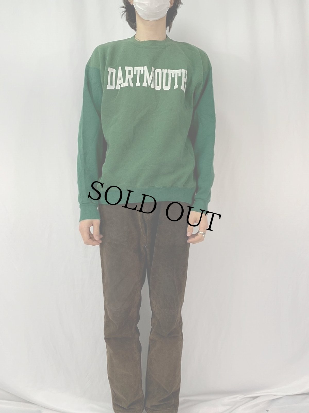 画像2: 90's Lee USA製 "DARTMOUTH" プリントスウェット L (2)