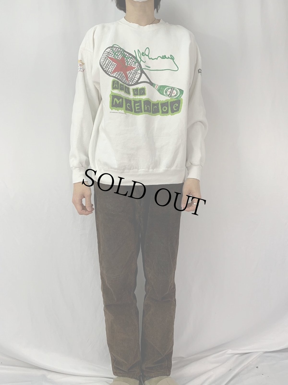 画像2: 90's Heineken "US OPEN 1997" イラストプリントスウェット L (2)