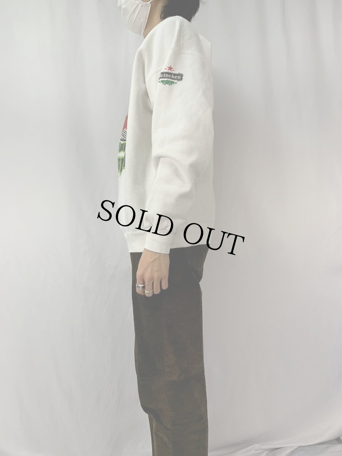 画像3: 90's Heineken "US OPEN 1997" イラストプリントスウェット L (3)