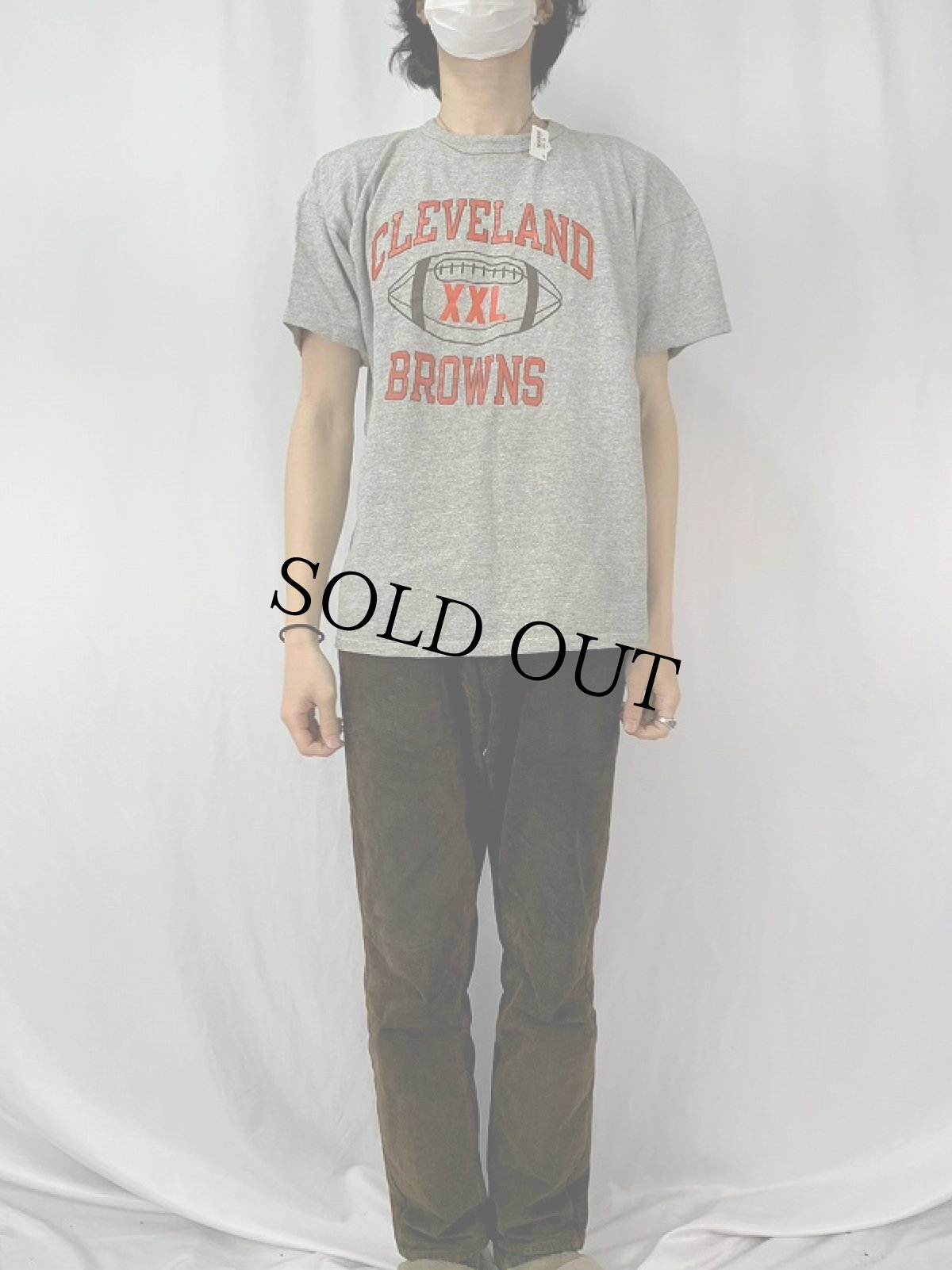 画像3: 80's Champion USA製 トリコタグ "CLEVELAND BROWNS" プリントTシャツ XL (3)