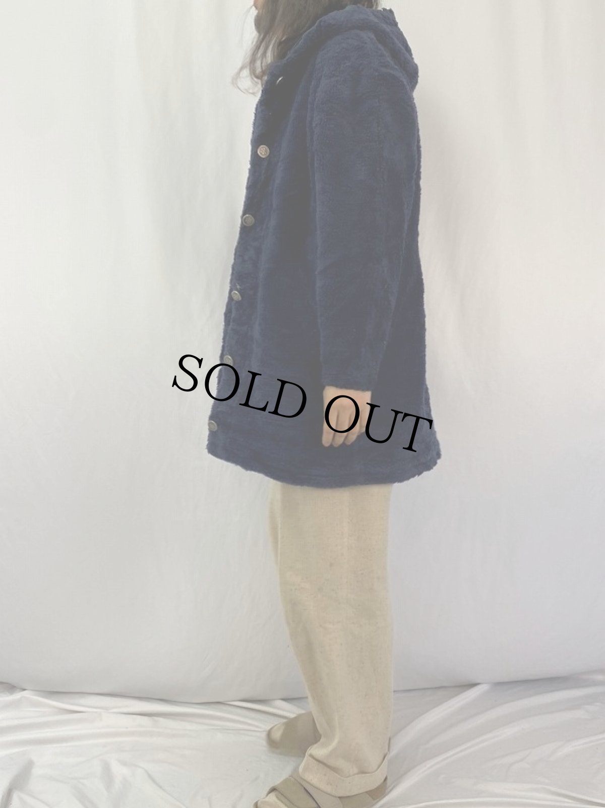 画像3: 80〜90's L.L.Bean コンチョボタン ボアコート (3)