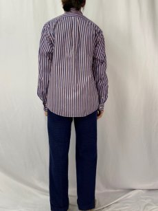画像4: Ralph Lauren "CUSTOM FIT" マルチストライプ柄 コットンボタンダウンシャツ XL (4)