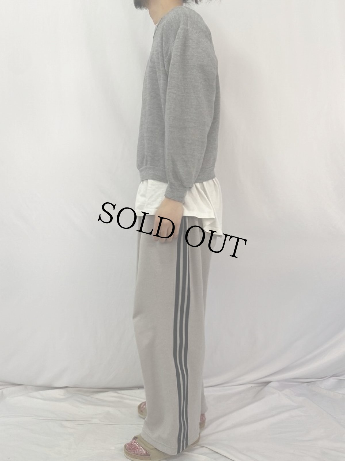 画像4: 70's USA製 "LTC WILSON" ステンシル入り スウェット L (4)