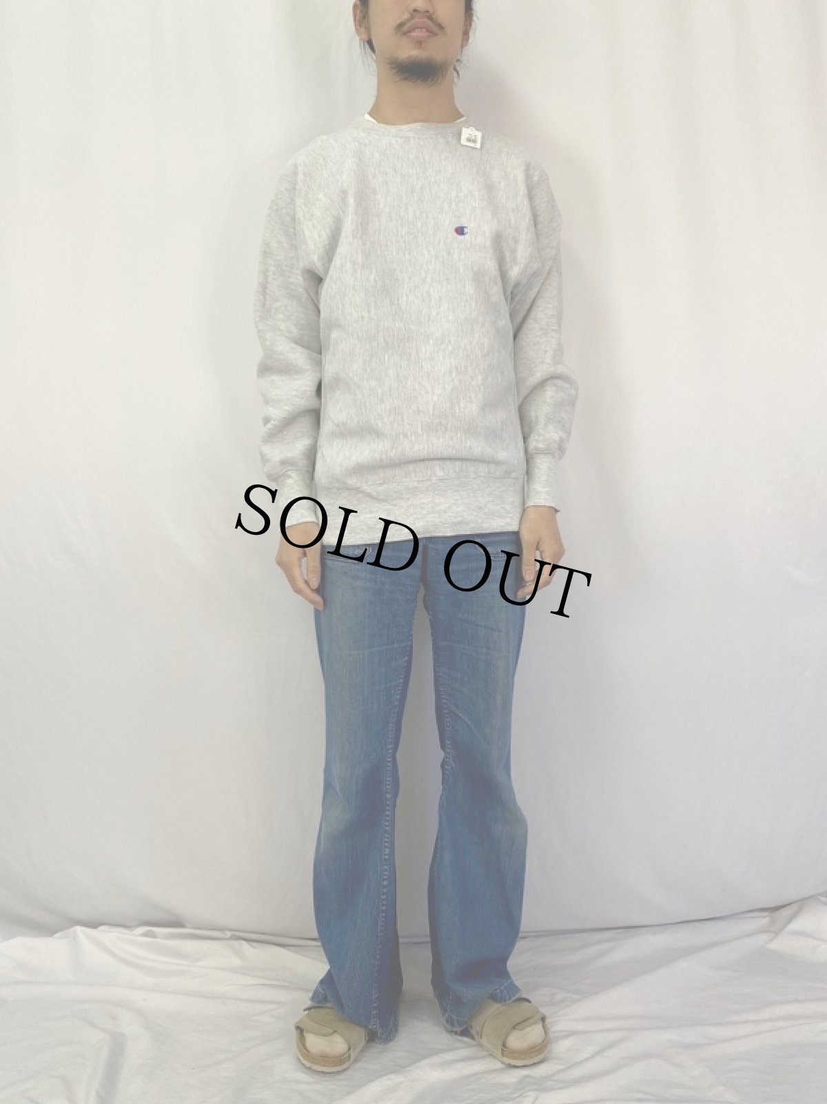 画像2: Champion REVERSE WEAVE ロゴ刺繍 スウェット (2)