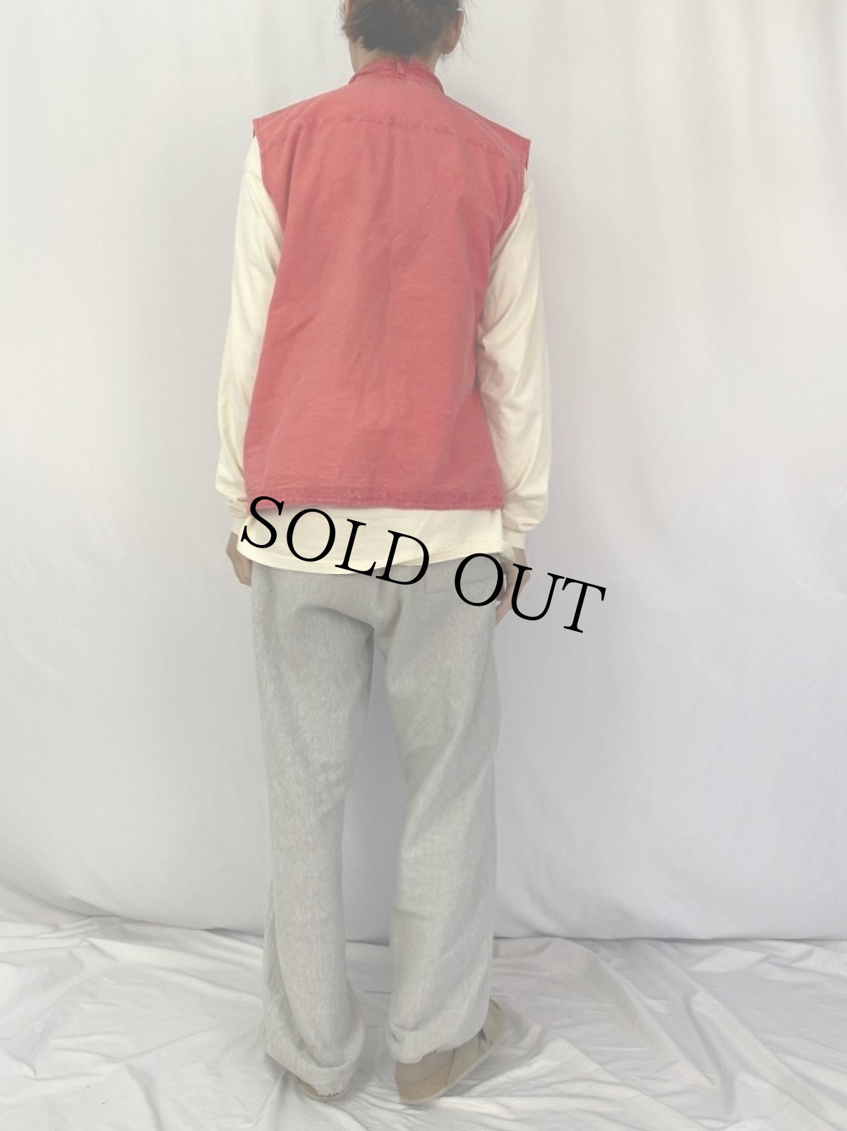 画像4: EZZE WEAR CANADA製 コットンジップベスト L (4)