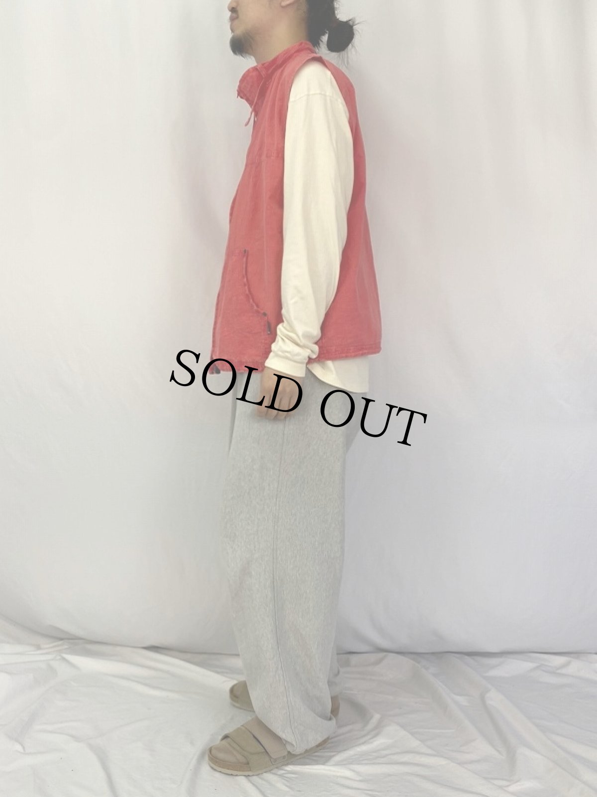 画像3: EZZE WEAR CANADA製 コットンジップベスト L (3)