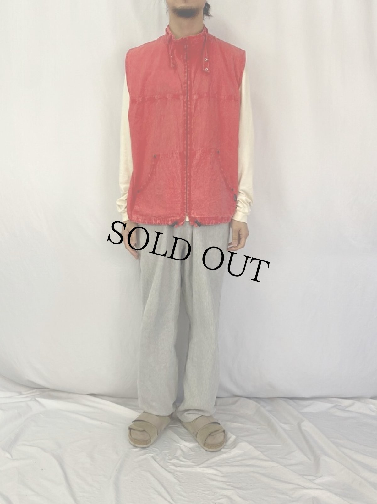 画像2: EZZE WEAR CANADA製 コットンジップベスト L (2)