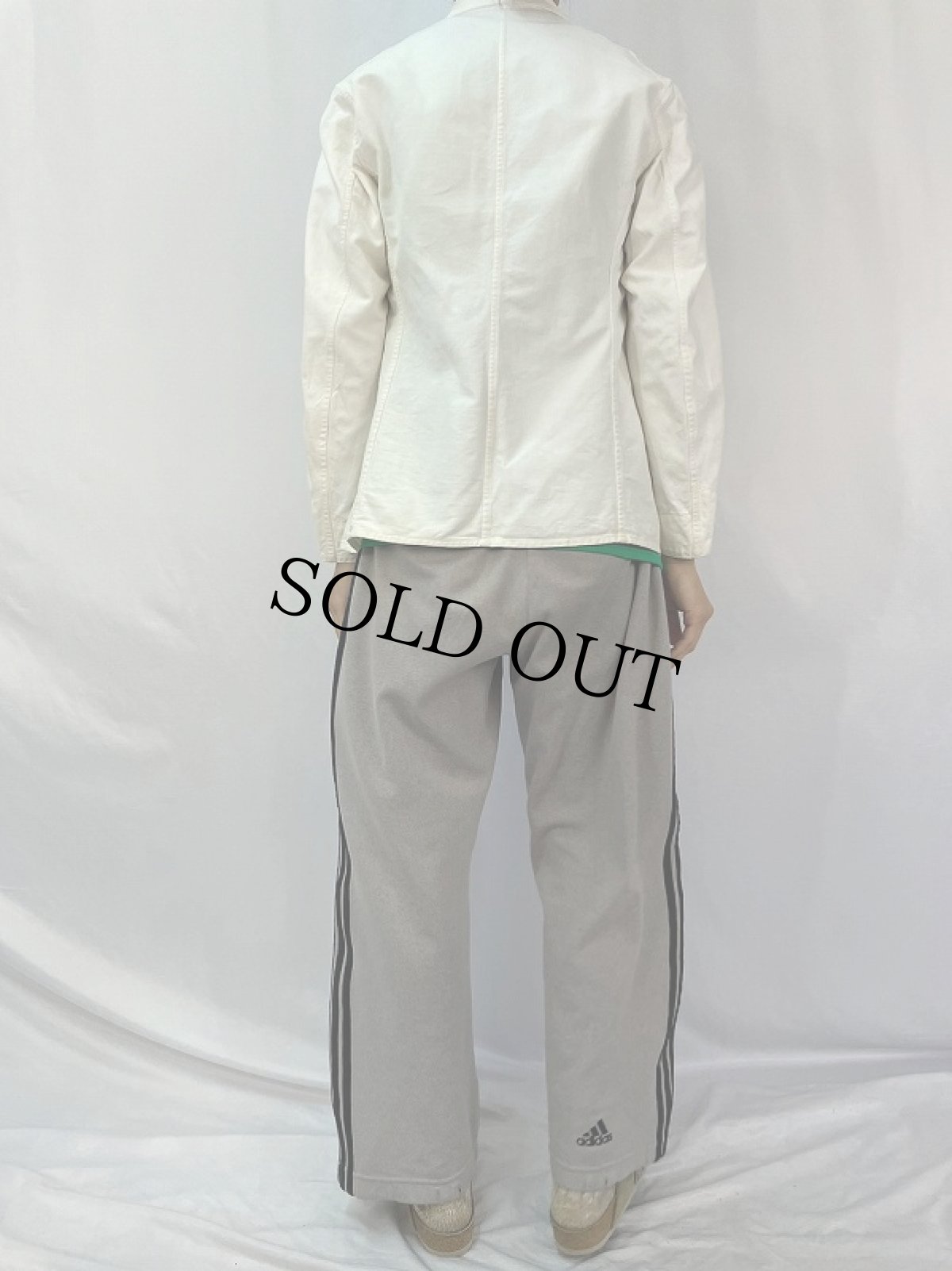 画像4: 40's ホワイトコットンワークジャケット SIZE40 (4)