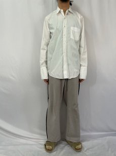 画像2: 60's〜 PILGRIM マチ付き ホワイトコットンシャツ (2)