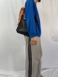 画像2: 90's COACH スカーフ付き レザーバッグ BLACK (2)