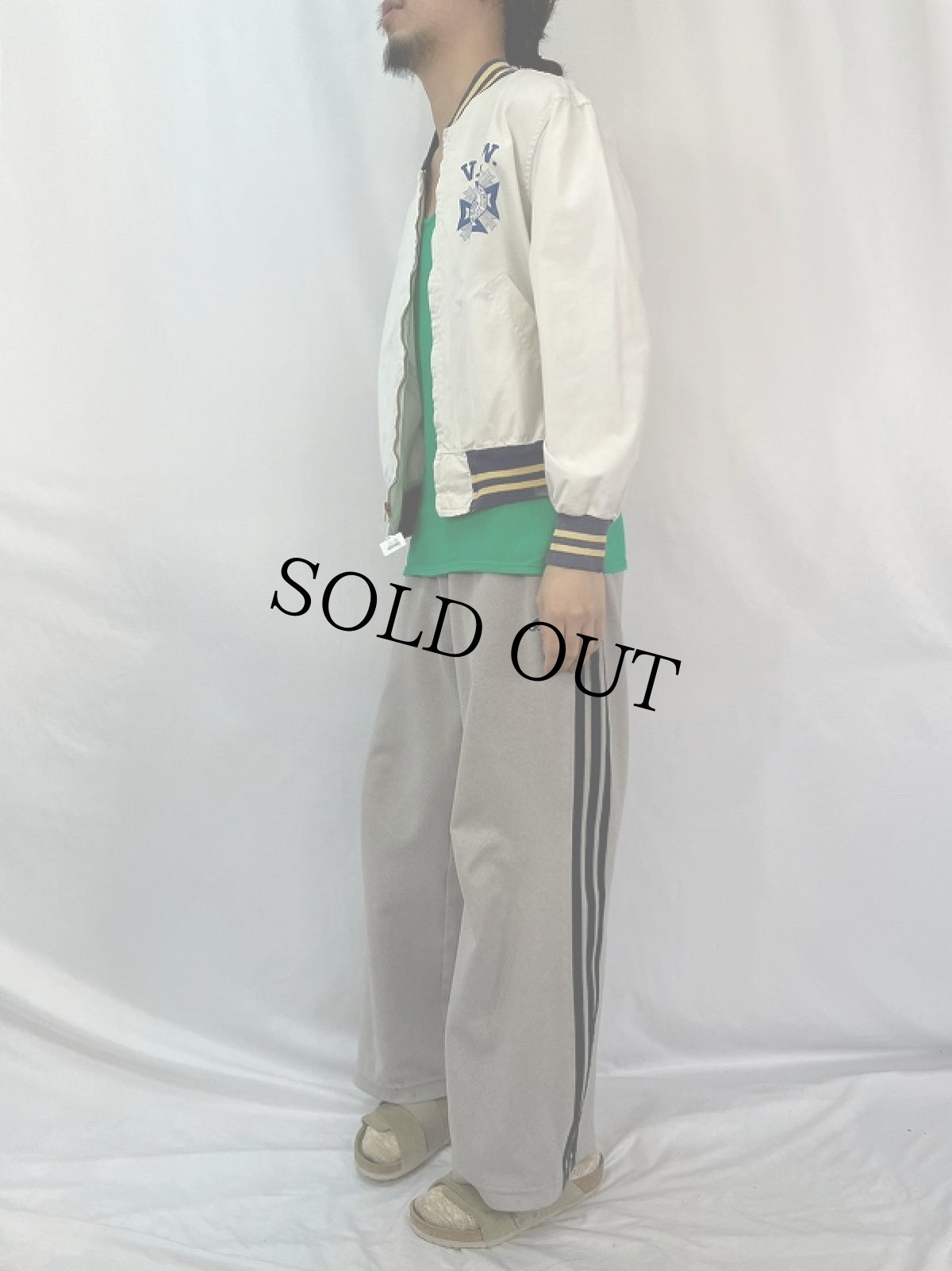 画像3: 60's Champion "V.F.W." コットンスポーツジャケット L (3)