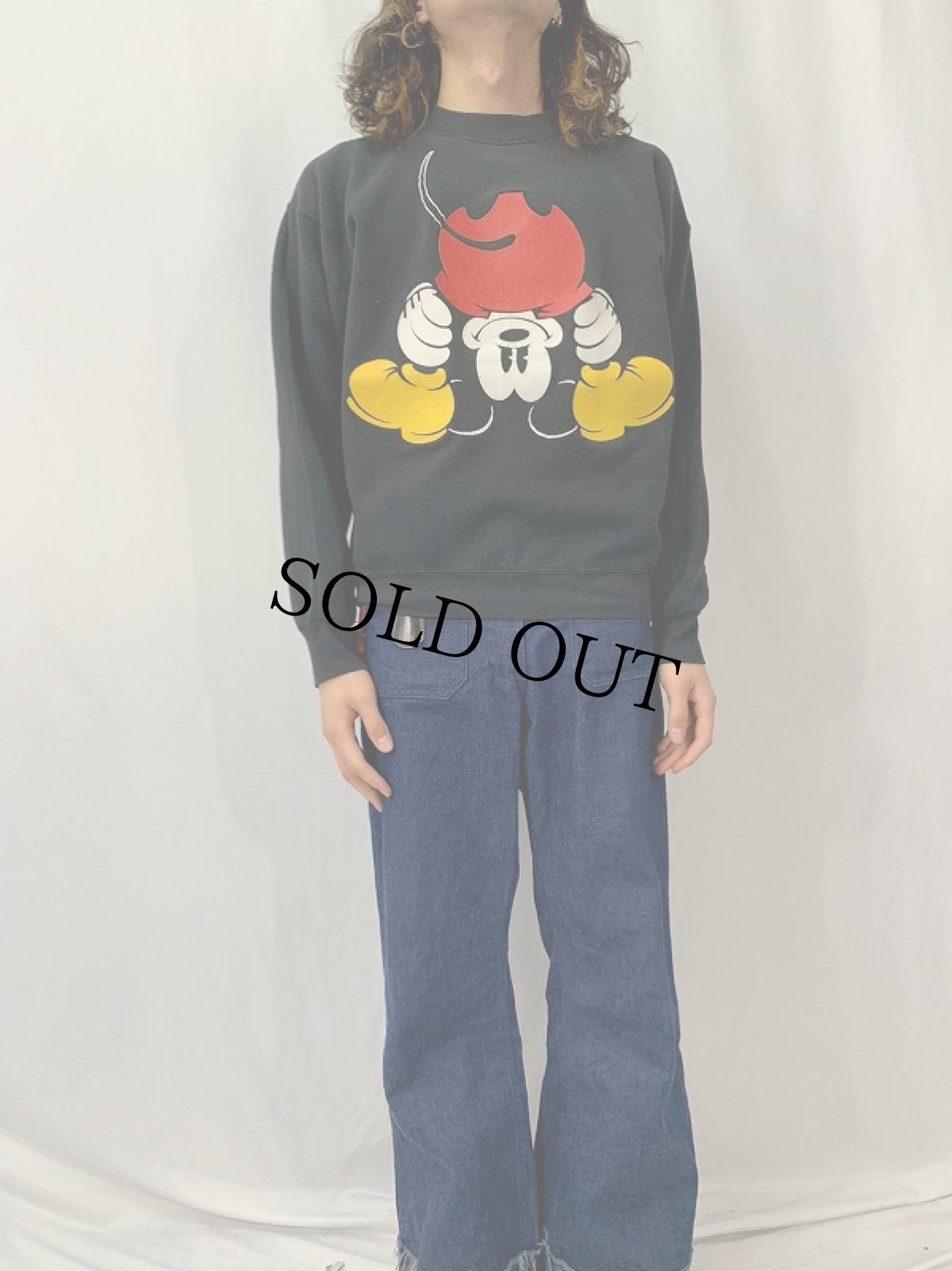 画像2: 90's Disney MICKEY MOUSE USA製 キャラクタープリントスウェット L (2)