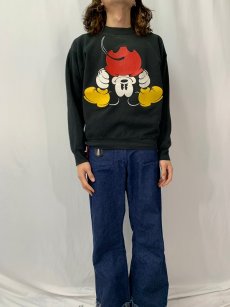 画像2: 90's Disney MICKEY MOUSE USA製 キャラクタープリントスウェット L (2)