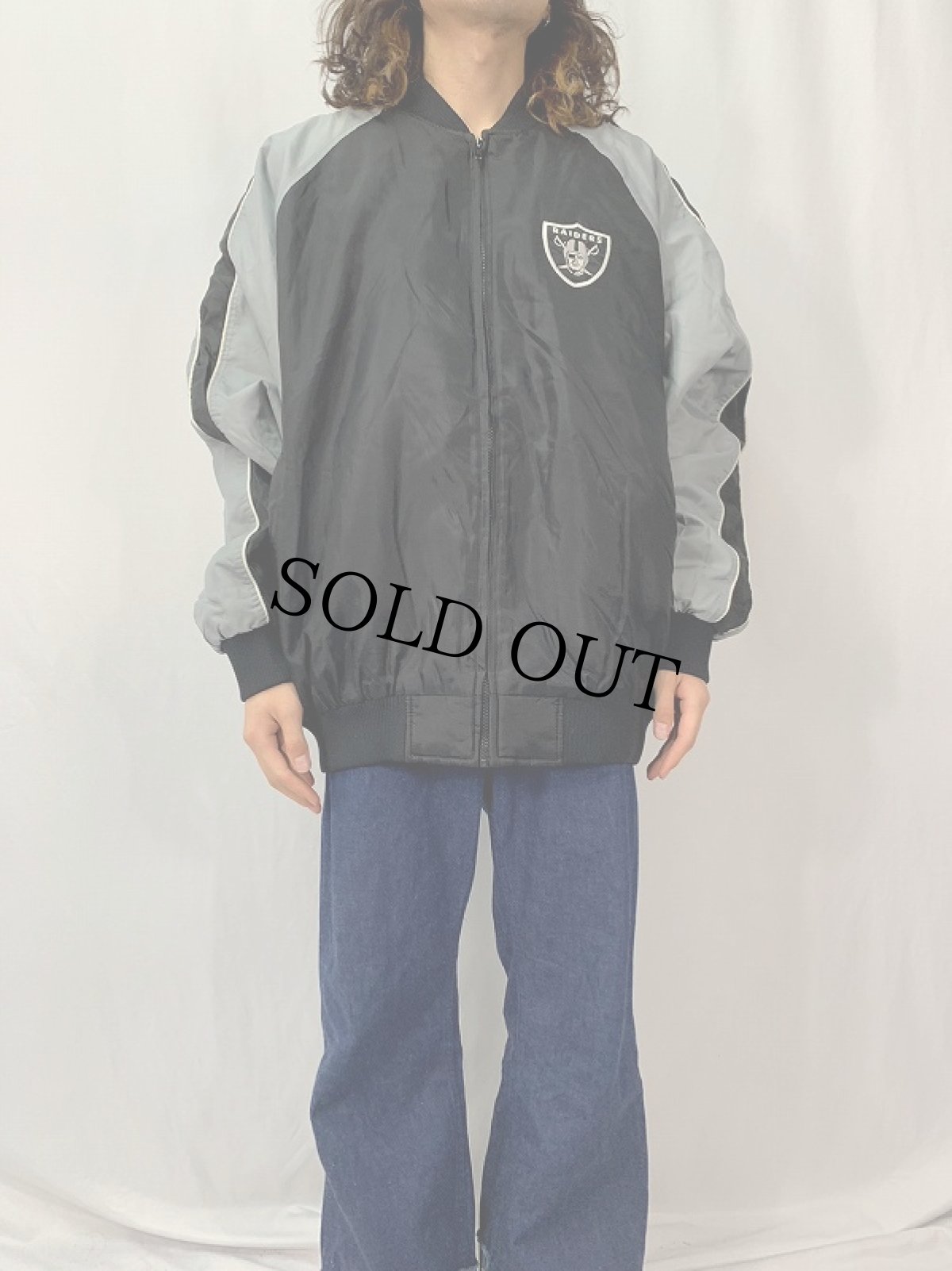 画像3: NFL "RAIDERS" ナイロンスタジャン XXL (3)
