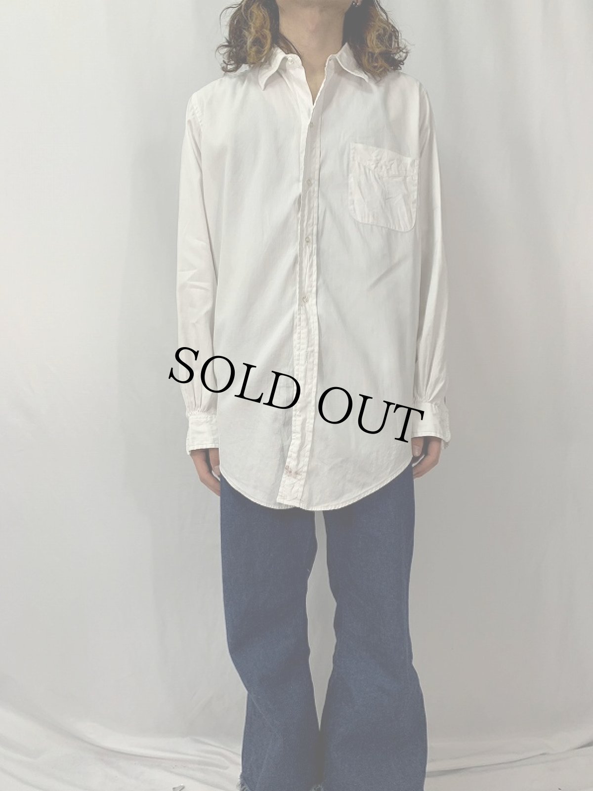 画像2: 90's Brooks Brothers USA製 コットンシャツ 16-5 (2)