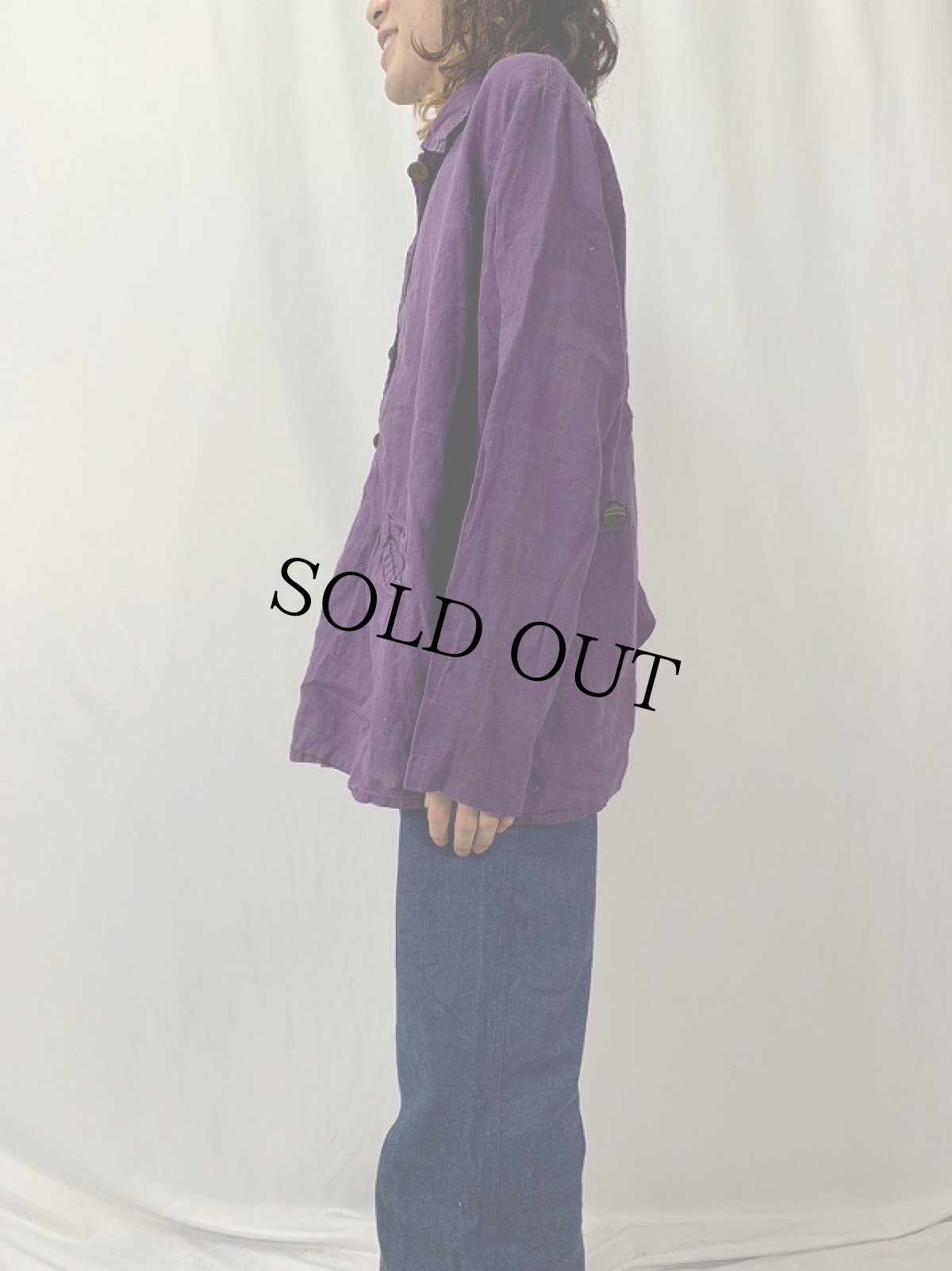 画像3: FLAX リネンシャツジャケット L (3)