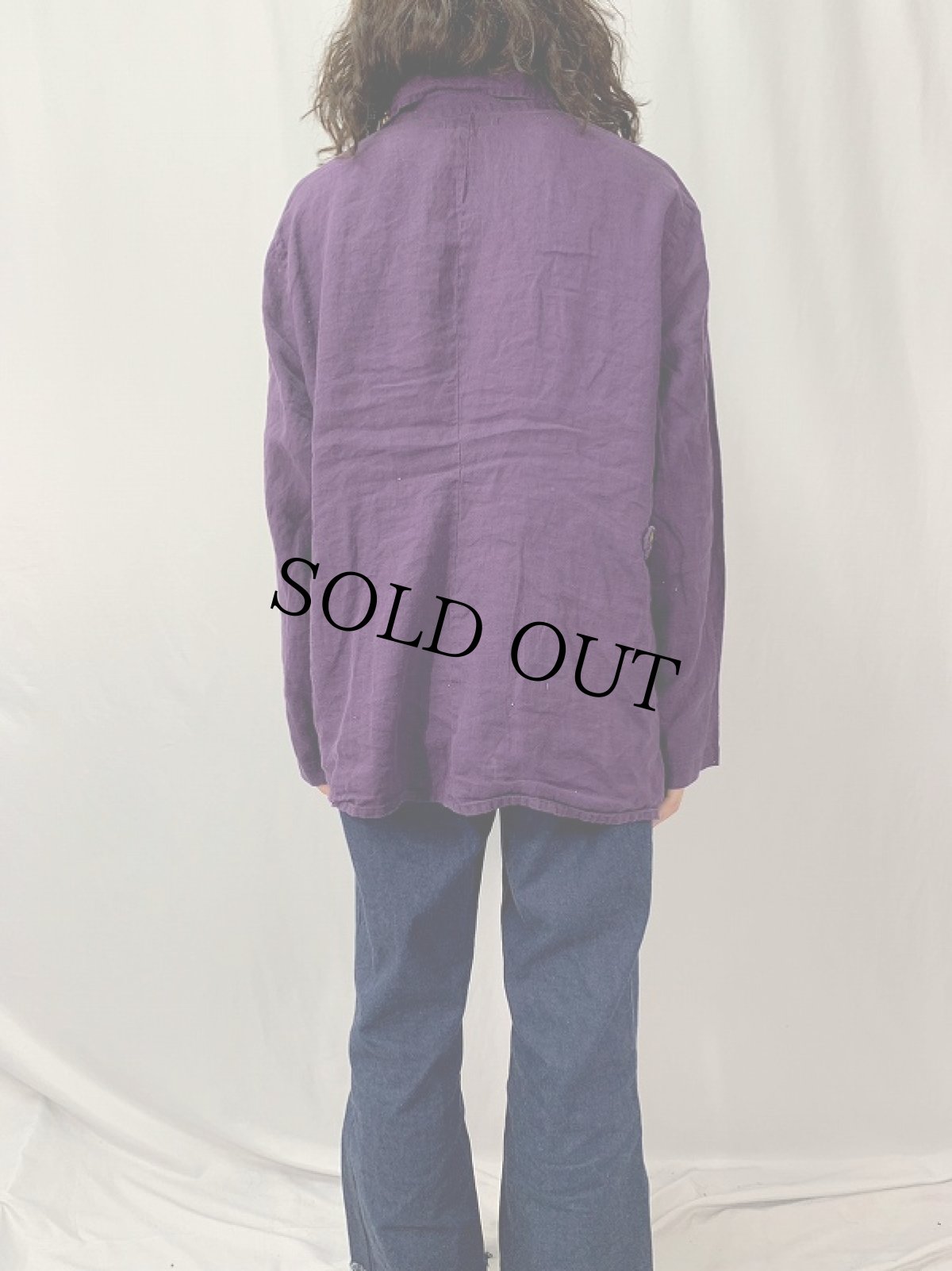 画像4: FLAX リネンシャツジャケット L (4)