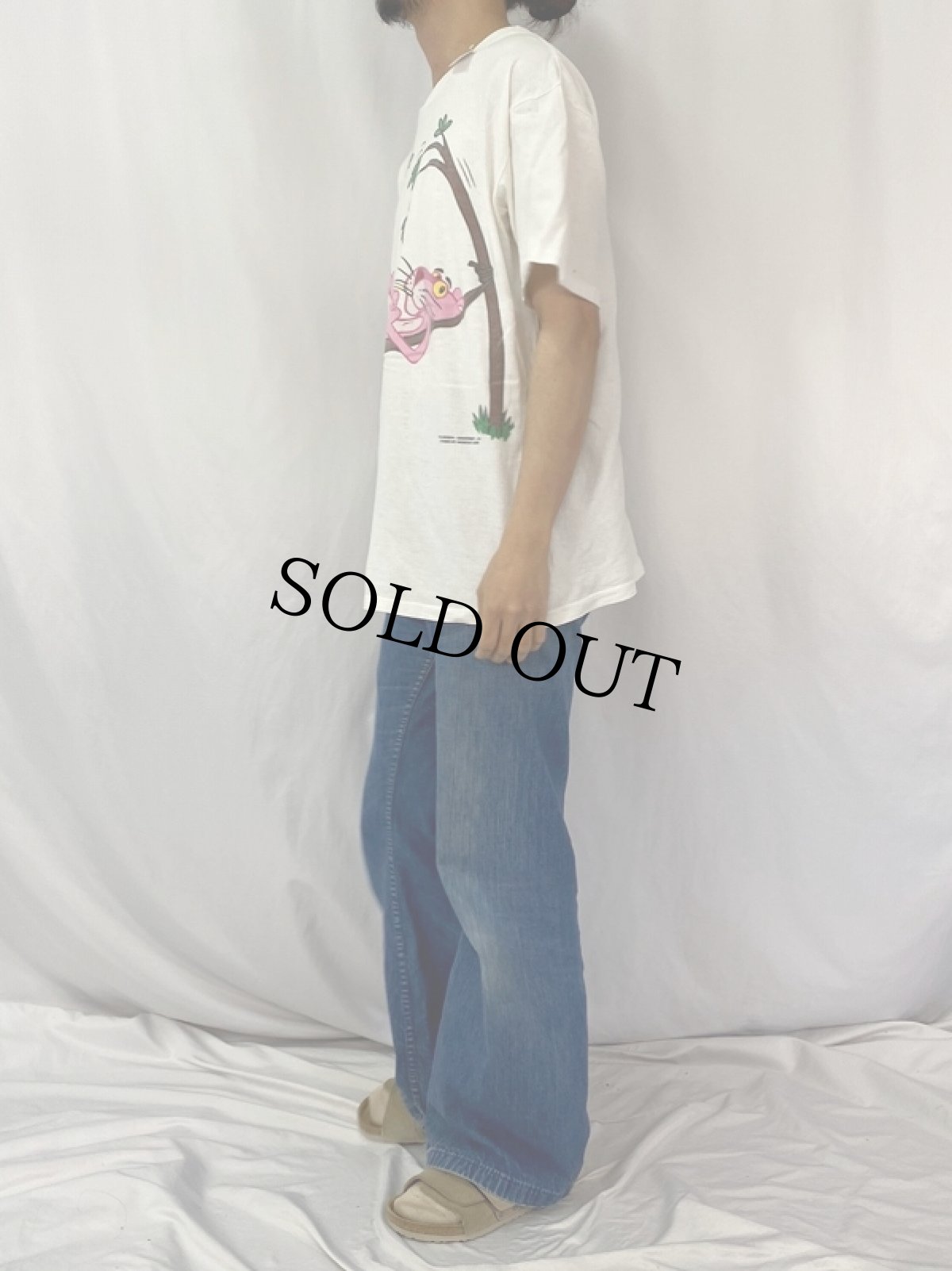 画像3: 90's PINK PANTHER USA製 キャラクタープリントTシャツ XL (3)