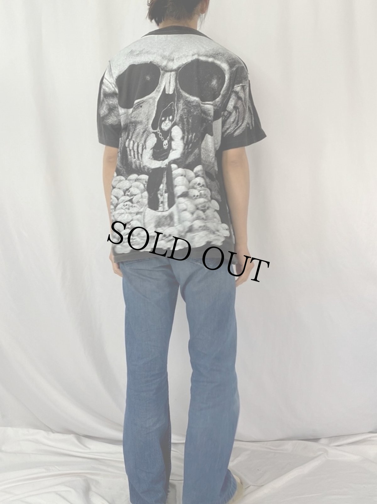 画像4: 90's "TRUTH SPORTS" スカルプリントTシャツ XL (4)