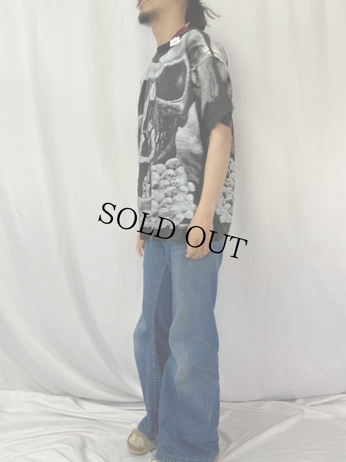 画像3: 90's "TRUTH SPORTS" スカルプリントTシャツ XL (3)