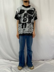 画像2: 90's "TRUTH SPORTS" スカルプリントTシャツ XL (2)