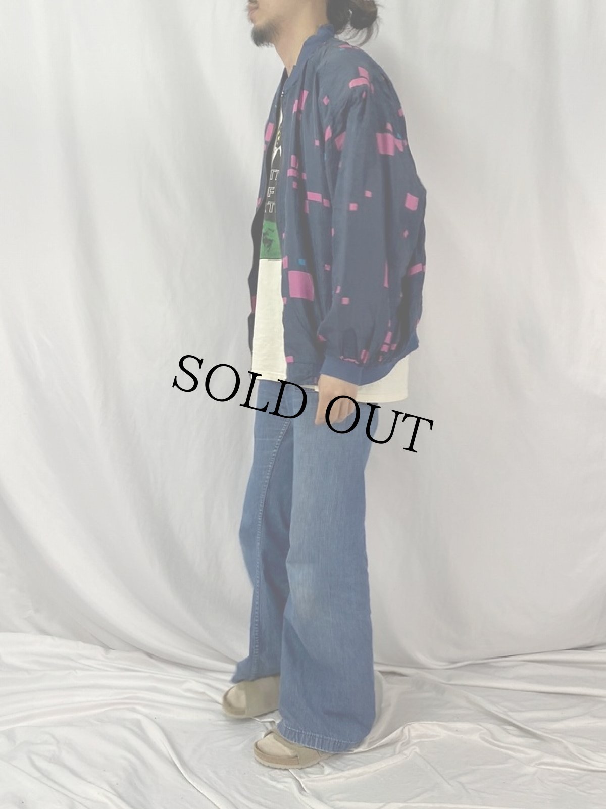 画像3: AUGUST MAX WOMAN 総柄 シルクジップジャケット 3X (3)