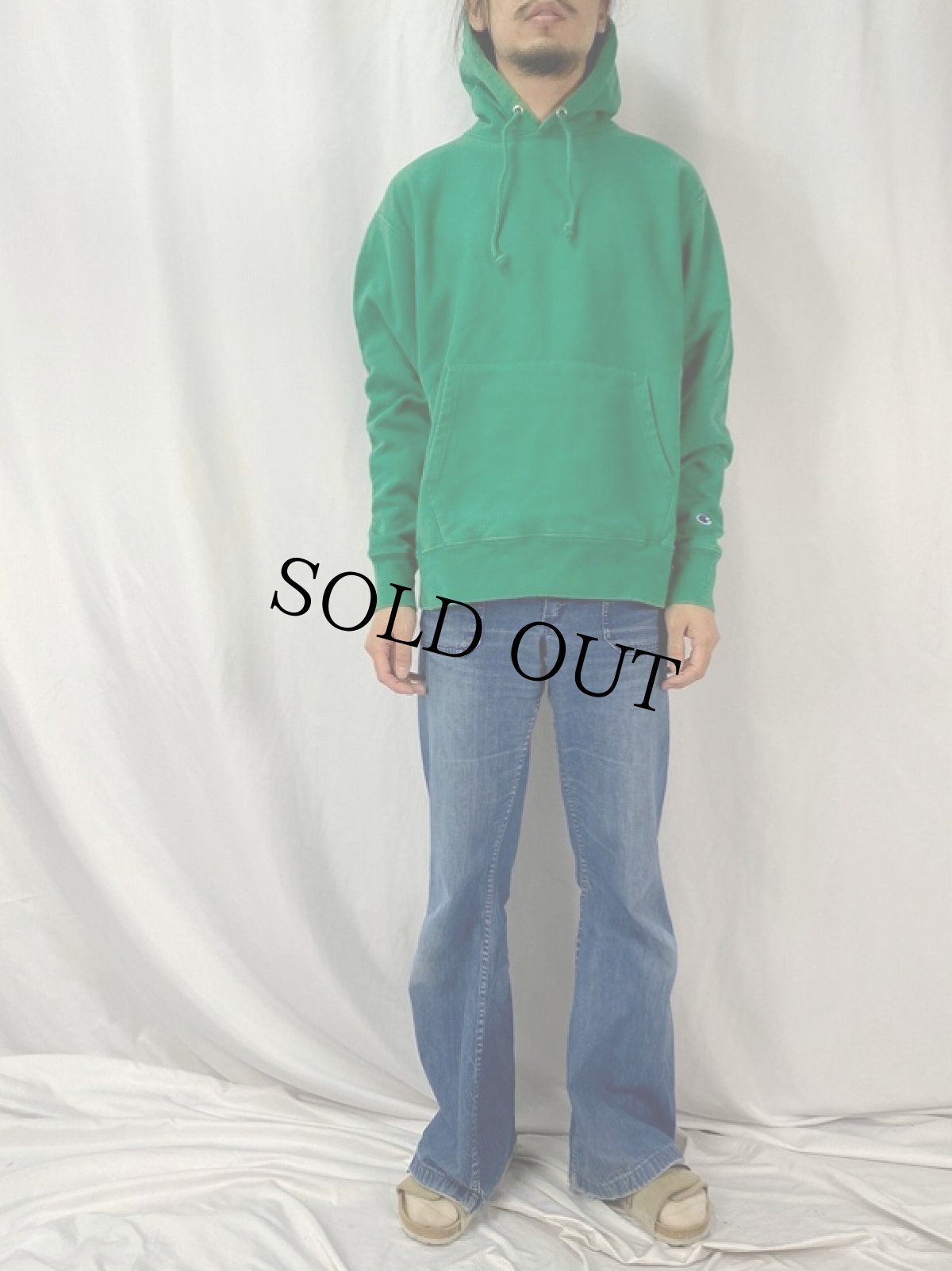 画像2: Champion REVERSE WEAVE スウェットフーディー 目無し L (2)