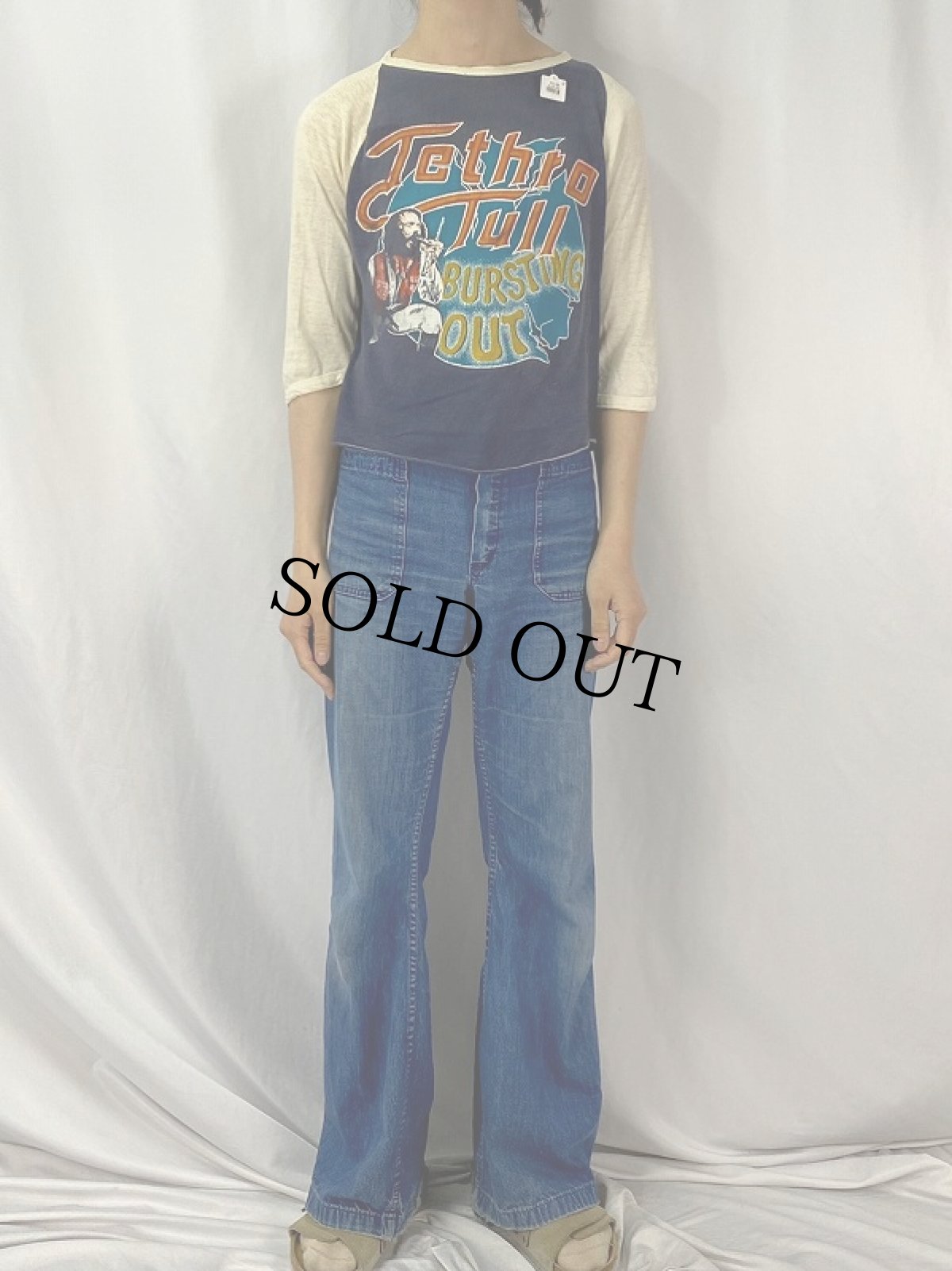 画像3: 70's Jethro Tull "BURSTING OUT" ロックバンド ラグランTシャツ (3)