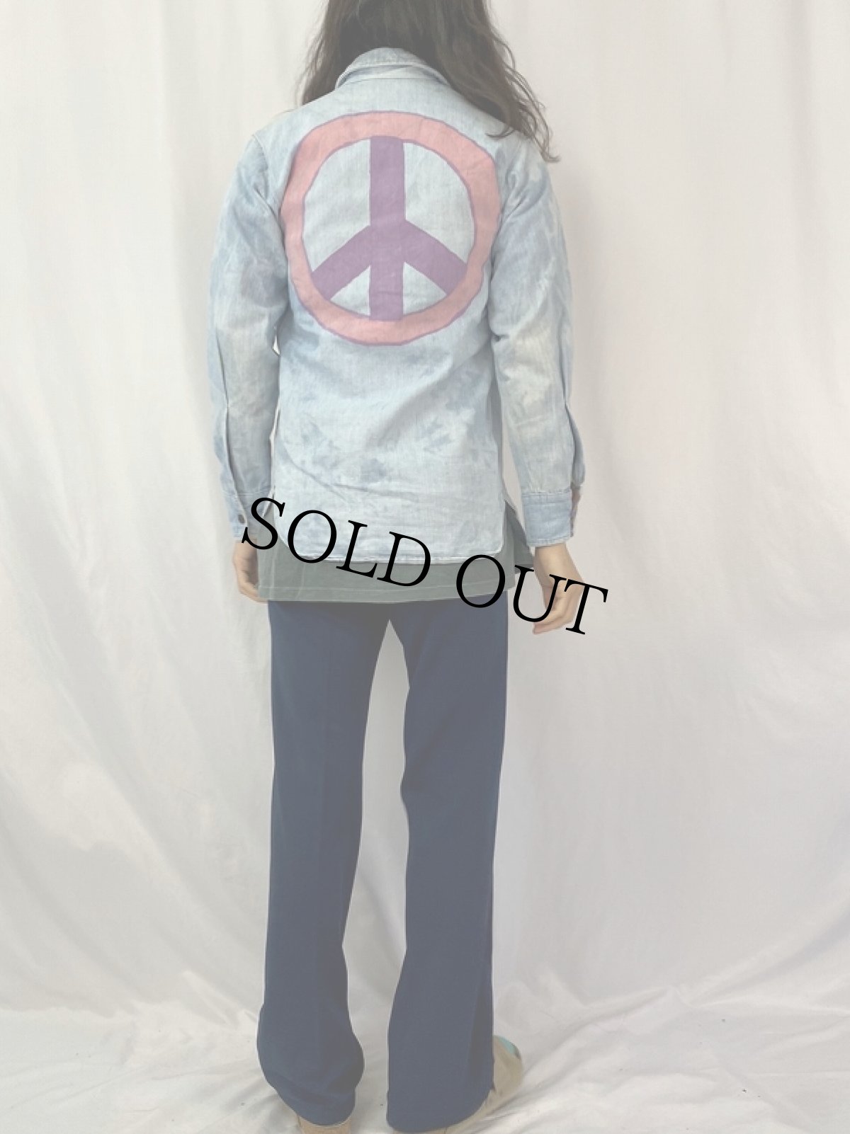 画像4: 60〜70's Fox Knapp USA製 ハンドペイント CPOデニムシャツ (4)