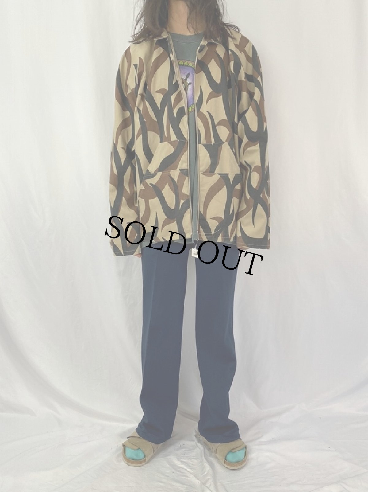 画像2: トライバルカモ柄 ジップジャケット (2)