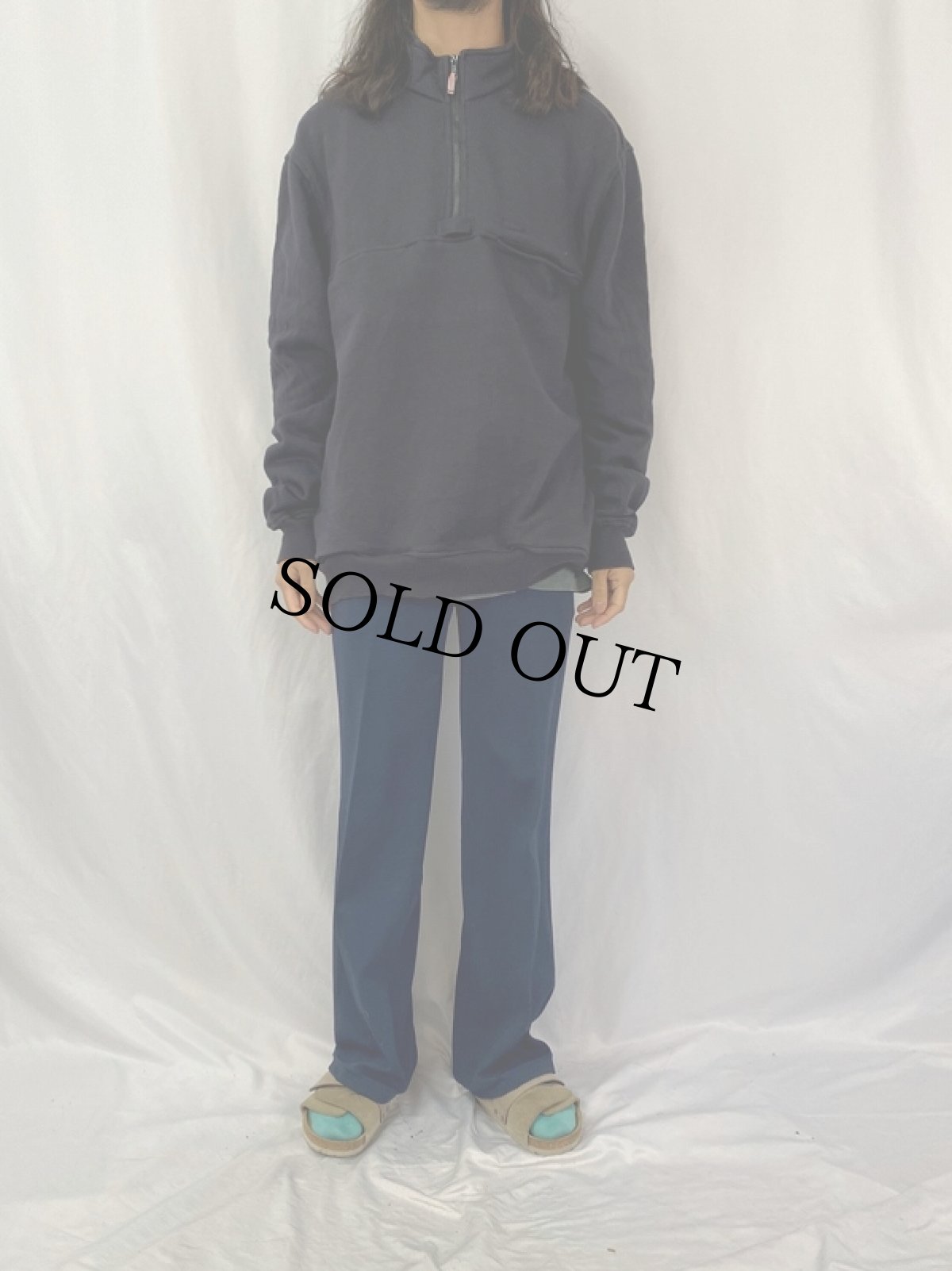 画像2: LIBERTY UNIFORM エルボーパッチ付き ハーフジップスウェット 2XL (2)