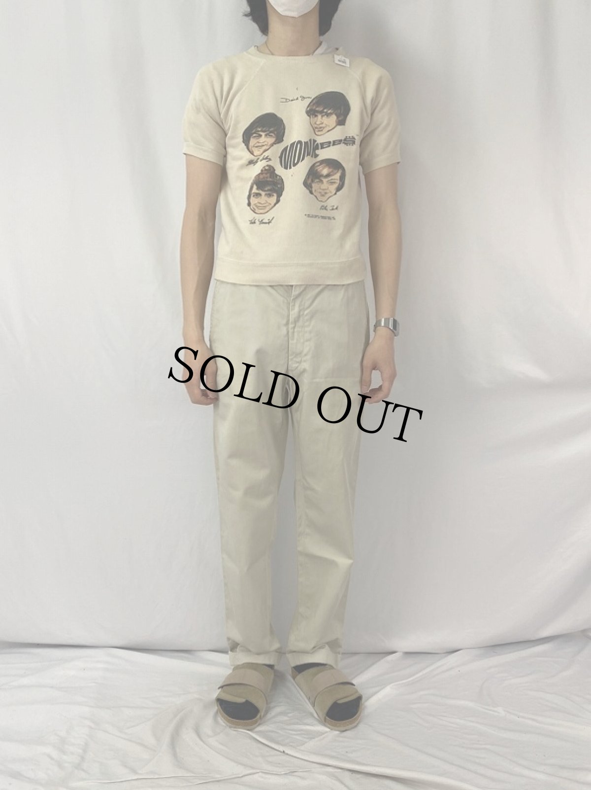 画像2: 60's Monkees ロックバンド ラグラン半袖スウェット (2)