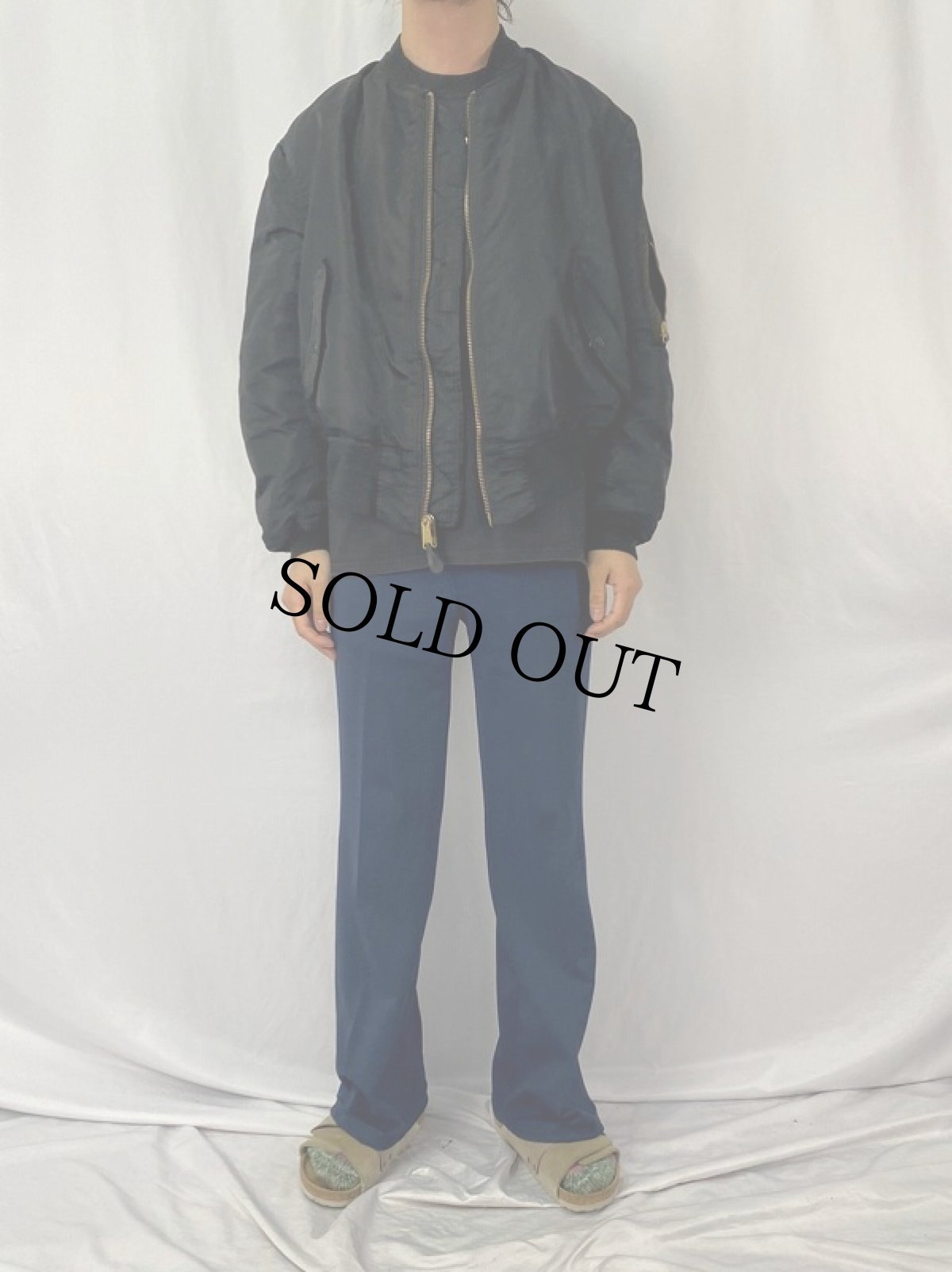 画像3: 民間品 ALPHA INDUSTRIES,INC. MA-1 フライトジャケット X-LARGE (3)