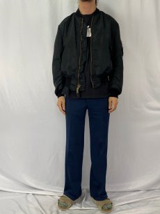 画像3: 民間品 ALPHA INDUSTRIES,INC. MA-1 フライトジャケット LARGE (3)