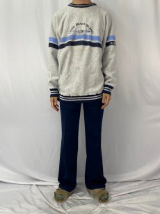 画像2: 【SALE】 90's Champion REVERSE WEAVE USA製 "LONG BEACH ISLAND" リブボーダー プリントスウェット XL (2)